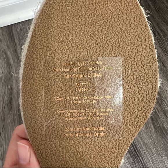 New J Crew Leopard Calfhair Wedge Espadrilles NWOT Size 7,5 - Picture 9 of 9